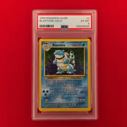 1999 Pokemon TCG Blastoise Holo Rare Card Base Set PSA 6 - Image 1