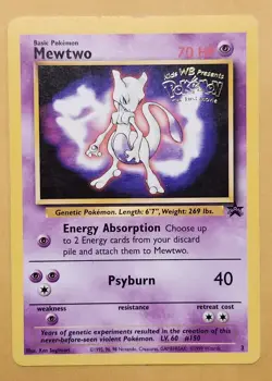 1999 Pokemon WB The First Movie Mewtwo Promo Card - Image 1