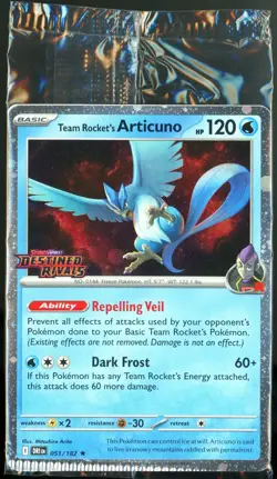 CRIMP ERROR Articuno Destined Rivals Best Buy Promo 051/182 SEALED Pokemon Card - Image 1