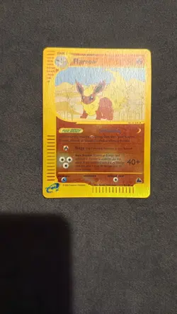 Pokemon Card Flareon Reverse Holo 8/144 Set Skyridge Eng No Charizard Nm/Exe - Image 1