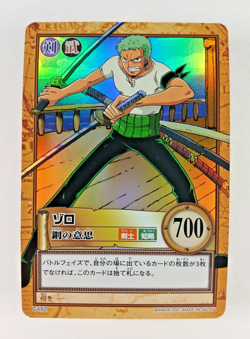 Roronoa Zoro - C492 Holo Foil - One Piece Carddass Hyper Battle card (2001 Japan - Image 1