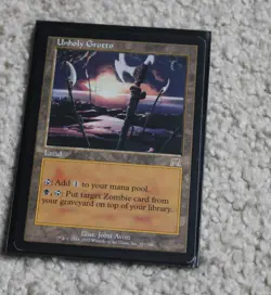 UNHOLY GROTTO NM Onslaught Original mtg Magic - Image 1