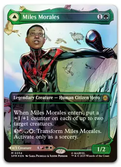 Miles Morales (0234) (Borderless) #234 (Foil) (NM) Spider-Man SPM Magic MTG - Image 1