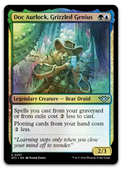 Doc Aurlock, Grizzled Genius #201 (Foil) (NM) Thunder Junction OTJ Magic MTG - Image 1