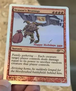Magic The Gathering SEASON'S BEATINGS 2009 Special Holiday Promo FOIL - Image 5