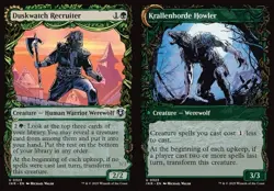 Duskwatch Recruiter // Krallenhorde Howler - Showcase INR NM MTG - Image 1