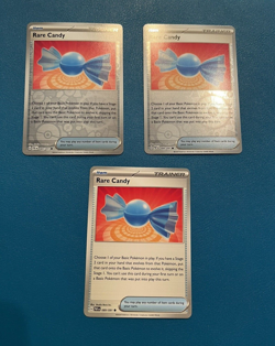Pokemon Cards Rare Candy Paldean Fates 089/091 NM 3 pack - Image 1