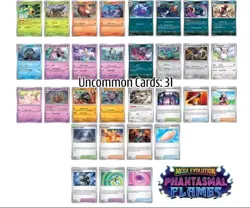 Pokemon Phantasmal Flames Complete Common, Uncommon & Rare 84 Card Set - Image 3