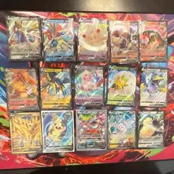 Pokemon V Full Art Holo Card Lot of 15 Cards - Image 1