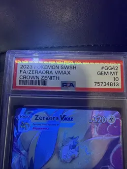 ‘23 Pokemon SWSH FA/Zeraora Vmax Crown Zenith #GG42 PSA Gem Mt 10 - Image 3