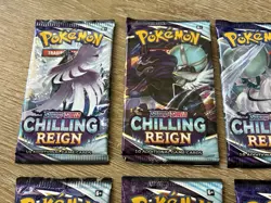 Pokemon TCG Chilling Reign Booster Pack Lot of 8 Sealed Sword & Shield - Image 2