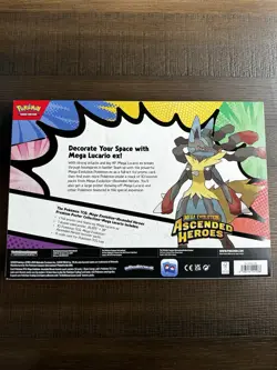 Pokemon TCG Ascended Heroes Premium Poster Collection Lucario New Sealed Desc - Image 2