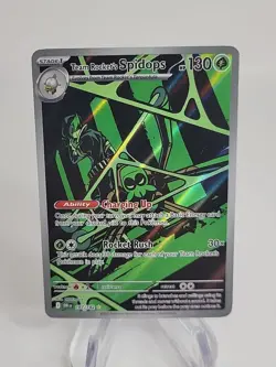 Team Rocket's Spidops 187/182 Destined Rivals Full Art Ultra Rare Pokemon Card - Image 1