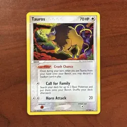 Pokemon, Tauros 12/100, EX Crystal Guardians, Holo Rare - Image 1