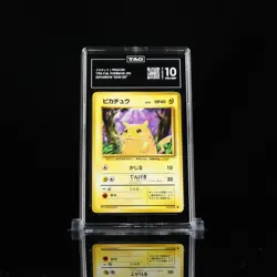 Pokemon TAG 10 GEM MINT Pikachu 1996 #025 Base Set Japanese POP 1 HIGHEST - Image 1