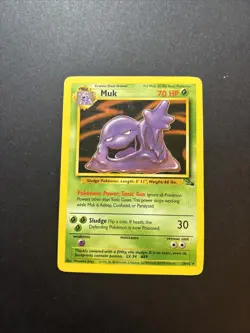 Muk 28/62 Fossil Regular Unlimited Pokemon WOTC MP - Image 1
