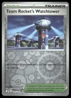 Pokemon SV10: Destined Rivals #180/182 Team Rocket's Watchtower HOLO - Image 1