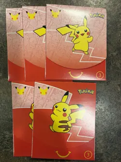 🔥2021 Pokemon 25th Anniversary McDonald's LOT of 5 Promo Packs Sealed🔥New - Image 1