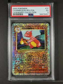 Charmeleon Reverse Foil #37 2002 Pokemon Legendary Collection PSA 5 250001 - Image 1