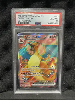 PSA 10 Charizard EX Ultra Rare Full Art 183/165 Scarlet & Violet Pokemon 151 - Image 1