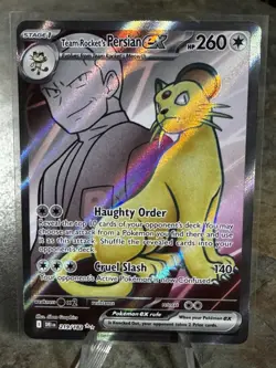 Pokemon TCG - Team Rocket's Persian ex 219/182 Ultra Rare Destined Rivals - Image 1