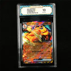 TQG 10 GEM MINT 2023 Pokemon JPN Charizard ex 006/165 RR - Image 1