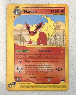 Flareon 8/144 Regular Rare Skyridge 2003 Pokemon English LP/NM - Image 1