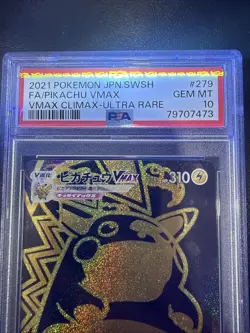 ‘21 Pokemon JPN.SWSH FA/ Pikachu Vmax. Vmax Climax-ultra Rare PSA Gem Mt 10 #279 - Image 3