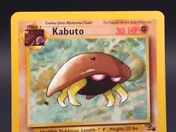 1999 Pokemon Fossil Kabuto 50/62 Unlimited Common Vintage WotC LP - Image 2