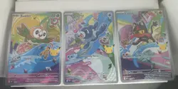 Rowlet, Litten & Popplio First Partner Illustration Collection Promo Set Pokemon - Image 1