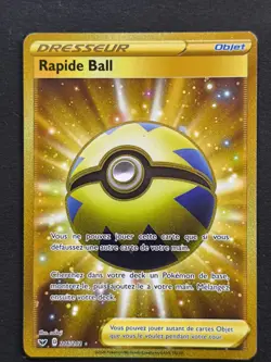 Carte Pokemon Rapide Ball 216/202 Gold EB01 EB1 Epee et Bouclier FR NEUVE - Image 2