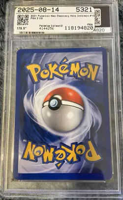 Pokemon Umbreon Neo Discovery 13/75 Holo Rare Unlimited 2001 PSA 3 - Image 3
