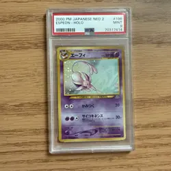 2000 POKEMON JPN NEO 2 #196 ESPEON-HOLO PSA 9 - Image 1