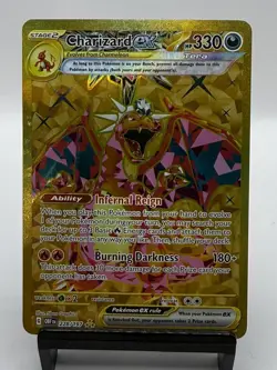 Charizard ex 228/197 Hyper Rare Pokemon SV03: Obsidian Flames Gold English NM - Image 1