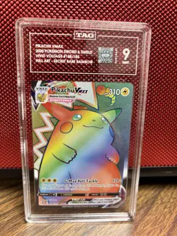 Pokemon Pikachu Vmax 181/185 Vivid Voltage Full Art Secret Rare Rainbow TAG 9 - Image 1