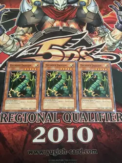 yugioh- 3x Thunder Dragon Retro Pack 1 2020 Common NM - Image 1