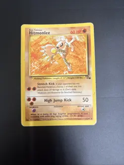 Pokemon Hitmonlee Fossil Unlimited 22/62 Non Holo MP Pokemon Card - Image 1