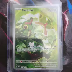 Pokemon TCG Caterpie 172/165 Scarlet & Violet 151 Holo Illustration Rare Card NM - Image 1