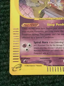 Pokemon Card Aquapolis Hypno H12/H32 LP - Image 4