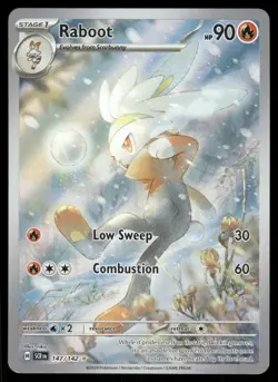Pokemon Cards Raboot 147/142 Stellar Crown Illustration Rare NM *2 - Image 1