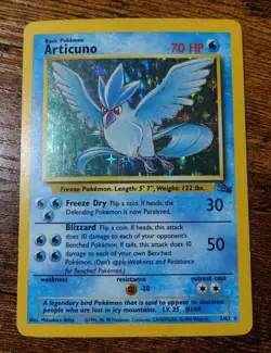 Articuno 2/62 Fossil Set Holo Rare Pokemon Card LP/MP^ - Image 1