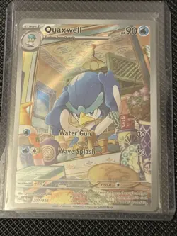 Pokemon TCG Quaxwell Holo Illustration Rare Card 207/193 Paldea Evolved - Image 1
