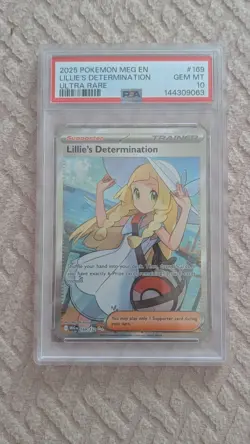 Pokemon TCG Lillie's Determination Card 169/132 Mega Evolution PSA Graded 10 - Image 1