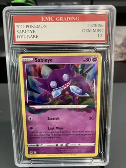 SABLEYE 2022 HOLO FOIL #070/196 RARE Pokemon Card GRADED 10 TCG CCG - Image 1