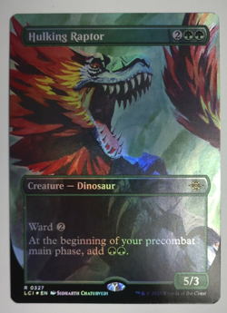 MTG Hulking Raptor (Borderless Foil) Lost Caverns of Ixalan - Image 1