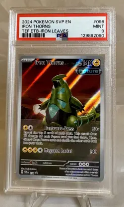 2024 POKEMON SVP EN-SV BLACK STAR PROMO IRON THORNS PSA 9 MINT #098 - Image 1