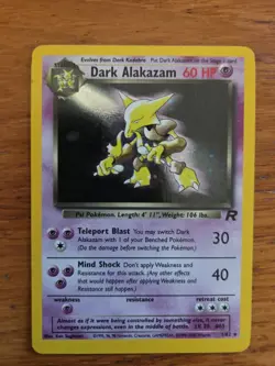 Pokemon Dark Alakazam 1/82 Holo Team Rocket Set - Image 1