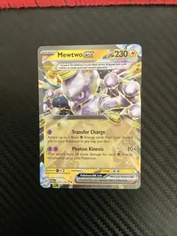 MEWTWO EX 058/182 PARADOX RIFT POKEMON (DOUBLE RARE, NM) - Image 1