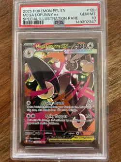 PSA 10 Mega Lopunny EX Special Illustration Rare Phantasmal Flames Pokemon - Image 1