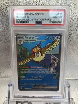 Pidgeot ex 225/197 PSA 8 Obsidian Flames English Pokemon - Image 2